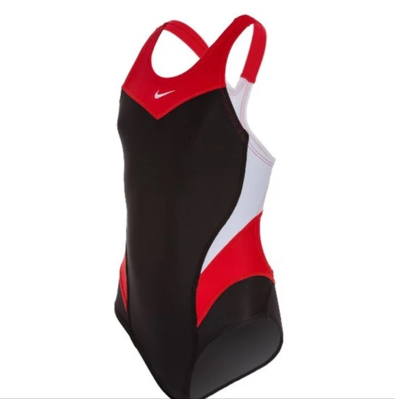 Nike Victory Color Block Power Back Tank  One Piece Swimsuit Women's Sz 6 - Picture 1 of 6